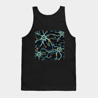 neural network - black and light green pattern Tank Top